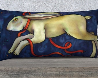 Winter Hare Pillow Cover 12x24in.