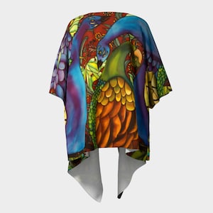 Peacocks Draped Kimono