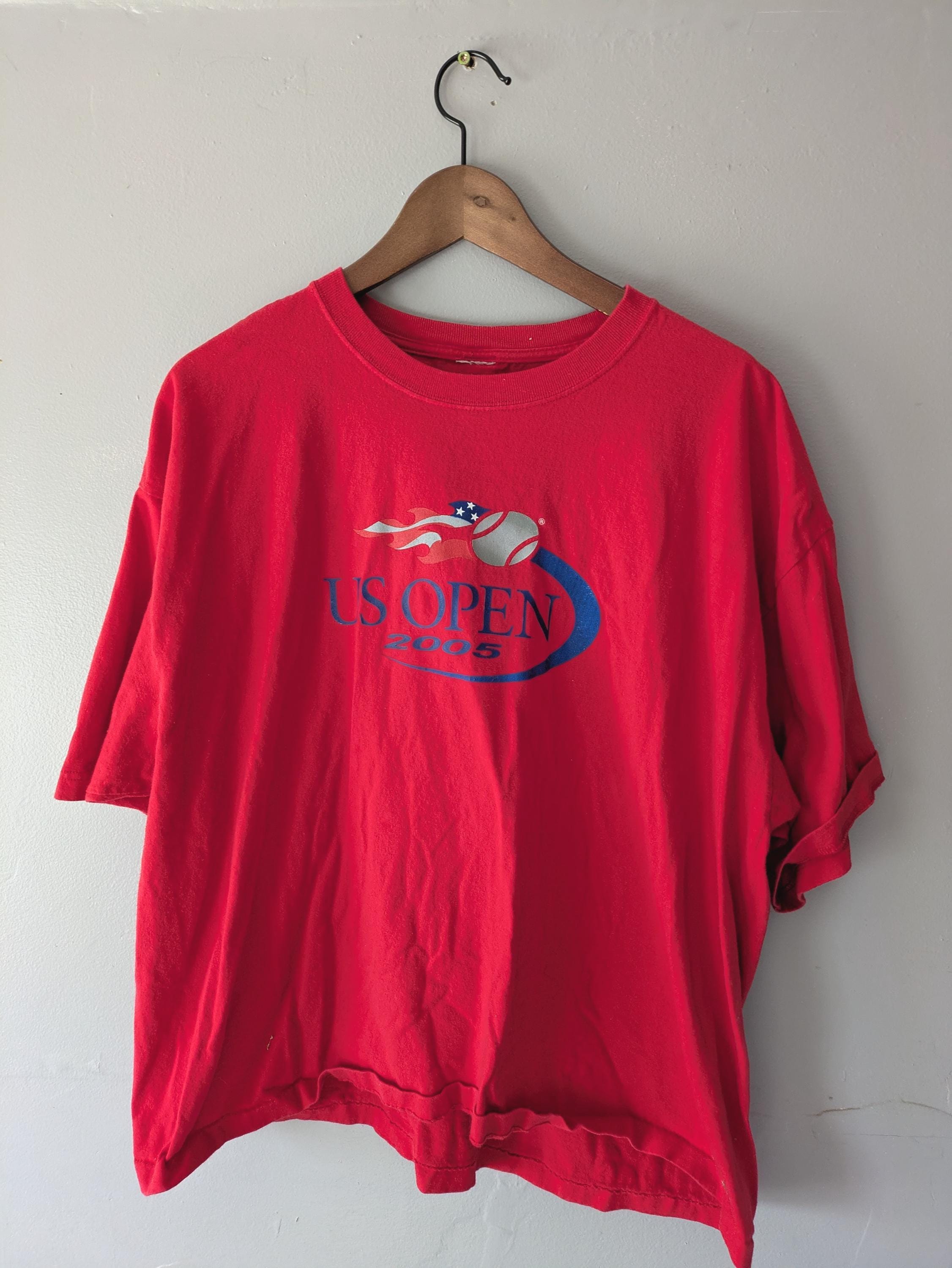 ウェア 1996 US OPEN tennis T shirt size L US Open Shirt 1996 Vintage Tennis Ball USTA Country Flags