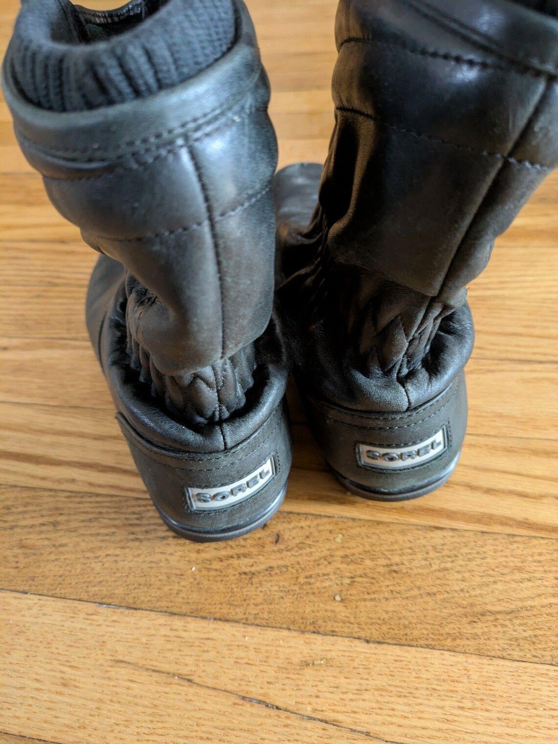 Sorel Leather Firenzy Breve black Waterproof Ankle Boots Womens 6.5 Zipper, foto 3 di 5