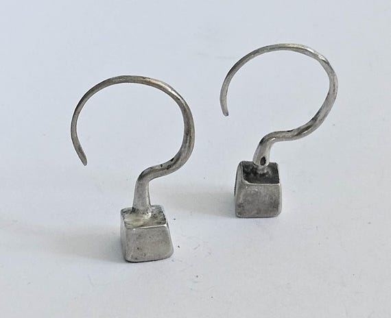 Antique Silver Earrings from Gujarat, India