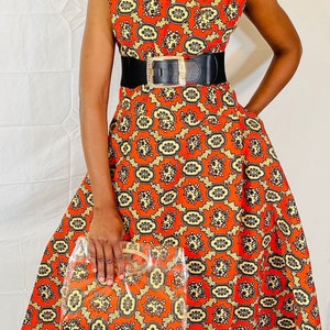 African wrap dress,Ankara African dress, women clothing, African dress set with handbag and head wrap, Dashiki print dress , summer dress