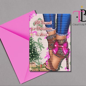 Afroamerikaner-Weihnachtskarte, Grußkarte der schwarzen Frau, Weihnachtskarten für Frauen, Feiertagsgeschenkideen der Afroamerikaner, leere Karten
