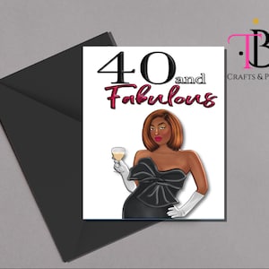 Geburtstagskarte für afroamerikanische Frauen | Elegantes, ermächtigendes Design | Feiern Sie ihren besonderen Tag | Karten für Frauen | Blanko-Karten