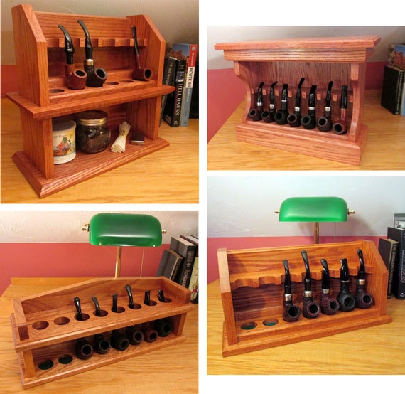 Smoking Pipe Rack Plan 4 Pack Build Your Own Craftsman Style Etsy