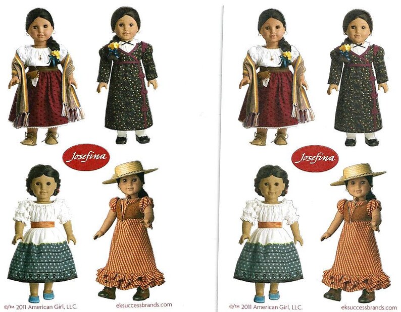 MEET~TEA /& CHRISTMAS GOWN~NIGHTGOWN~CAP AMERICAN GIRL FELICITy MINI STICKERS~2