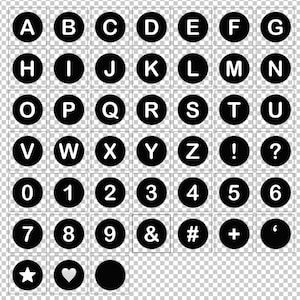Pulsera de la amistad con letras, números y símbolos: archivos PNG y SVG (fondo transparente, contorno blanco) para Cricut