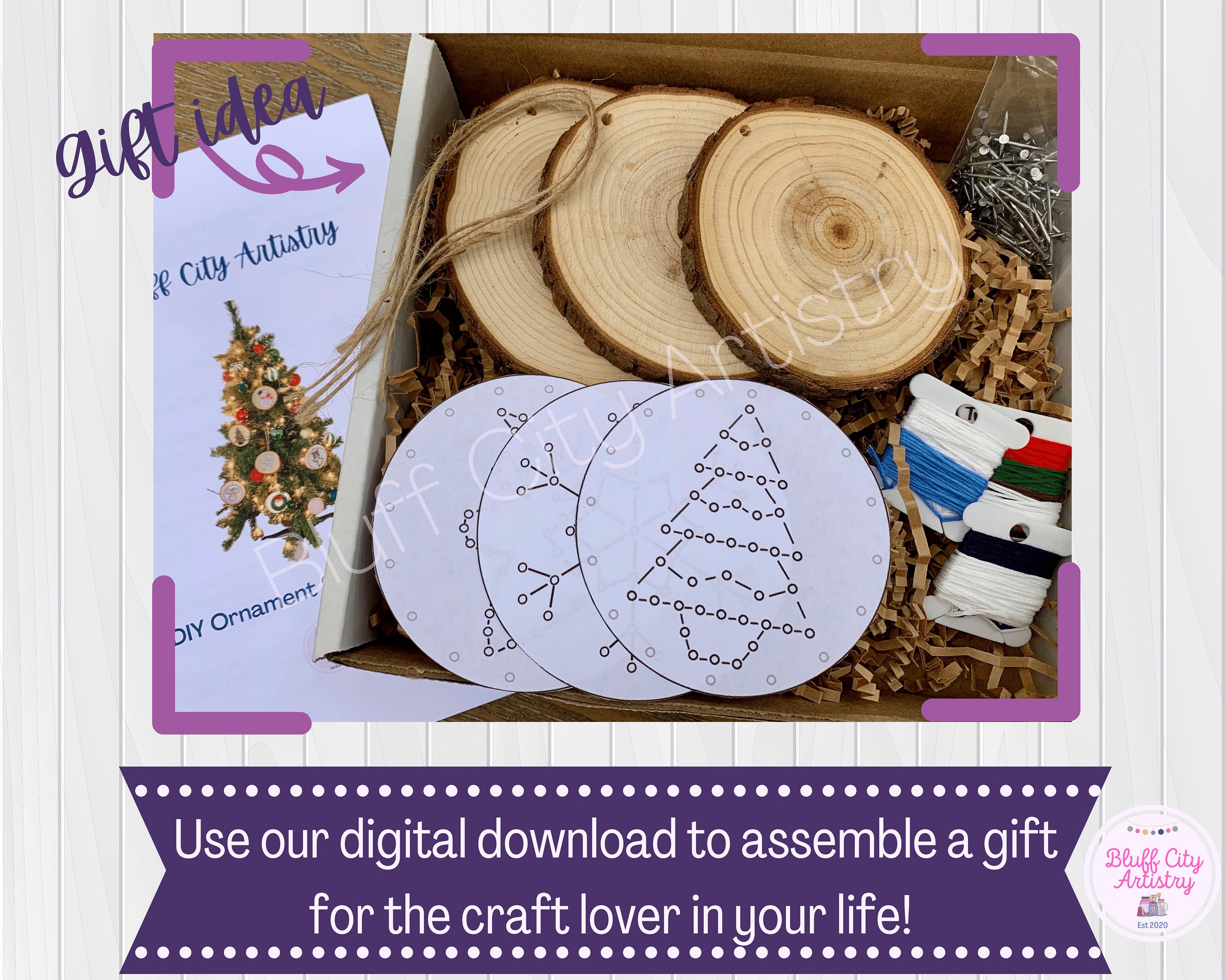 Christmas Ornament String Art TEMPLATES &amp; Directions DIY - Etsy