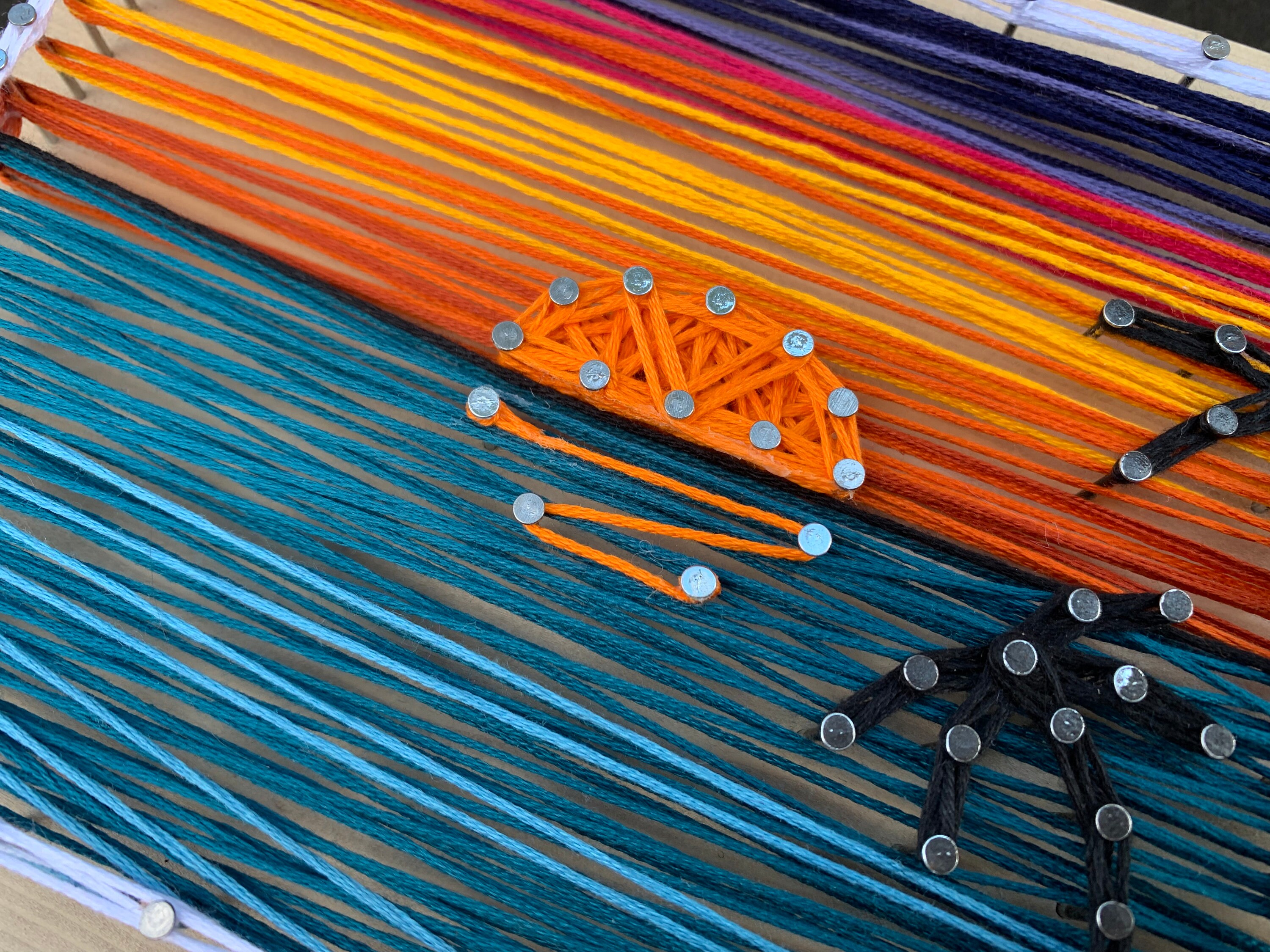Sunset String Beach Sunset String Art Template & Directions | PDF | DIY Project ...