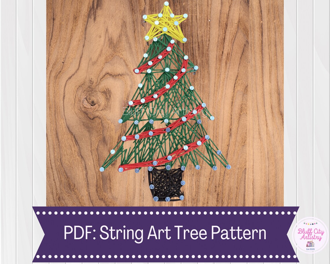 Christmas Tree String Art Template