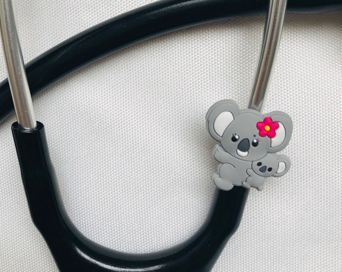 Baby Koala Cartoon Stethoscope Charm, Stethoscope Clip, Stethoscope