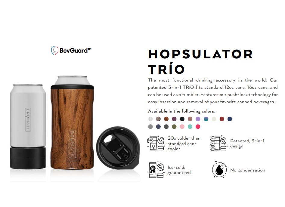 Brumate Hopsulator Trio 3 in 1 Sun Flower Can Bottle Insulator 16 oz