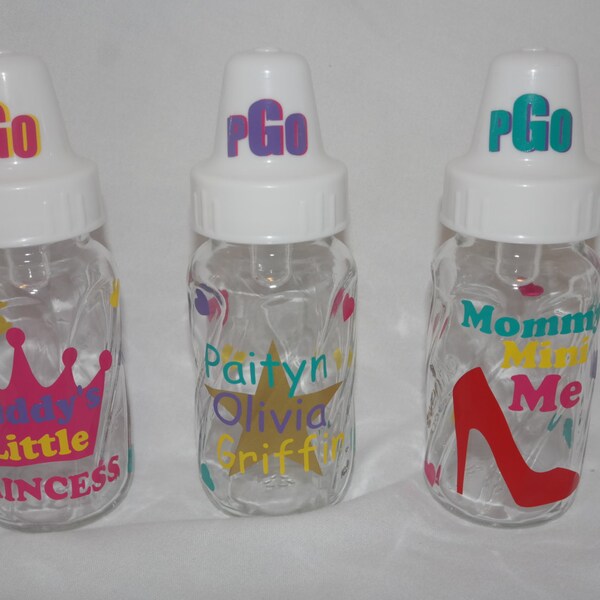 Glass Baby Bottle Etsy