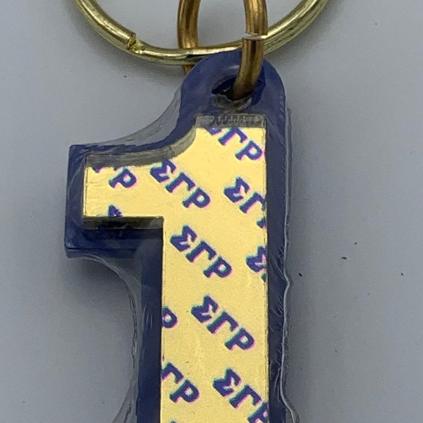 Number Keychain Etsy