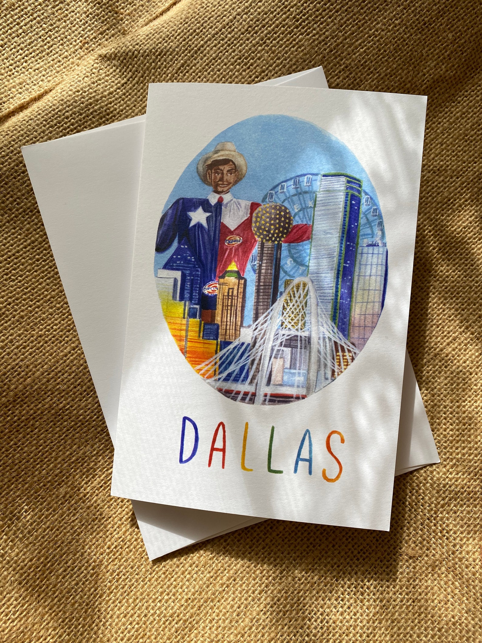 Greeting Card Dallas Etsy