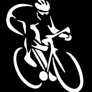 Bicyclist Bicycle Rider Bike Vinyl Decal truck bumper sticker car truck laptop fun