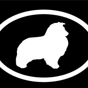 Sheltie euro Vinyl Decal fun truck country bumper sticker car truck laptop