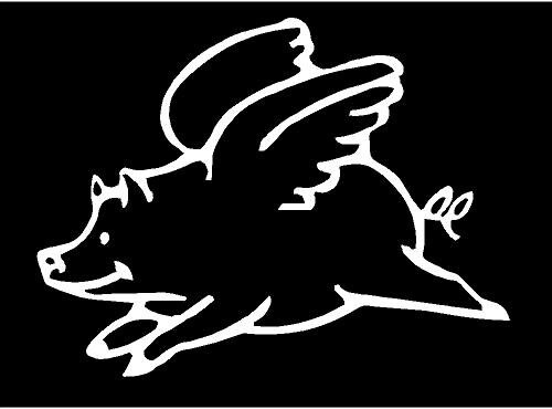 Vinyl Decal Pig Flying Hog Hunt Truck Country Bumper Sticker | Etsy