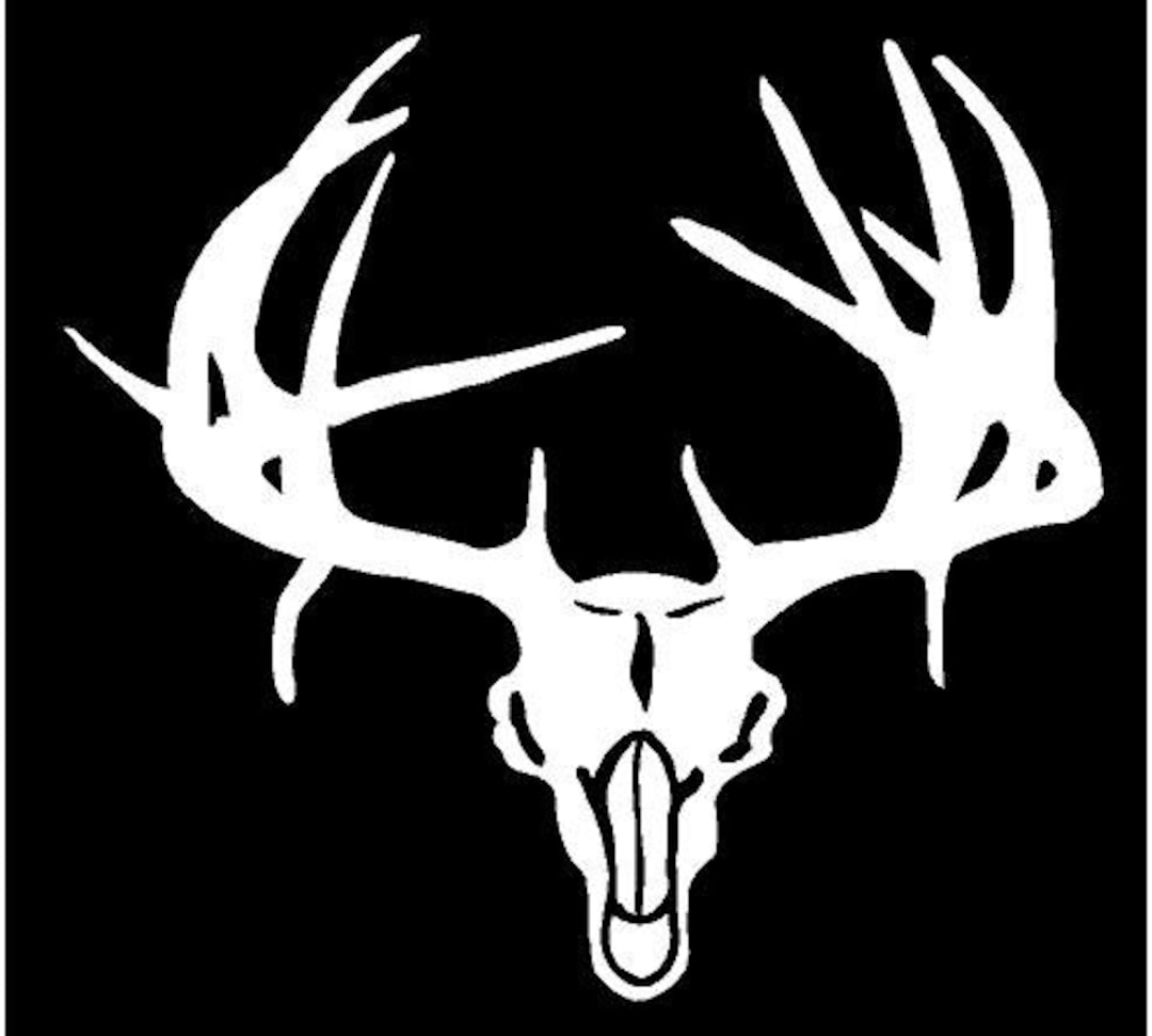 Vinyl Decal Non Typical Deer Skull Antlers Hunt Truck Country - Etsy