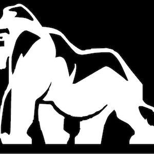 Gorilla Vinyl Decal monkey fun truck country bumper sticker car truck laptop