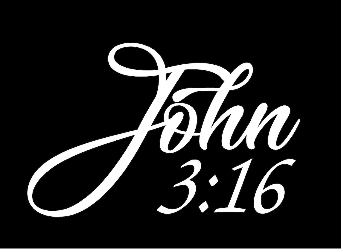 John 3:16 Bible Verse Christian Vinyl Decal Truck Van Bumper | Etsy