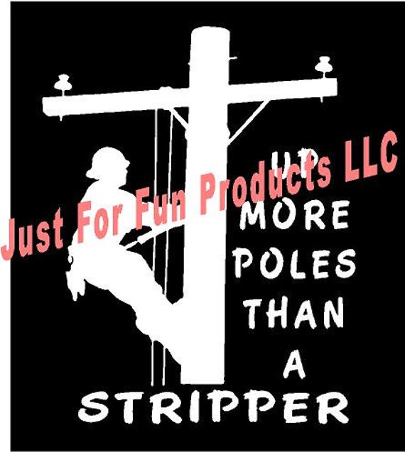 Lineman vinyl sticker decal electric power pole linewife car truck suv window