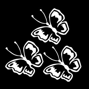 Butterflies 3 Butterfly Vinyl Decal fun truck country bumper sticker car truck laptop