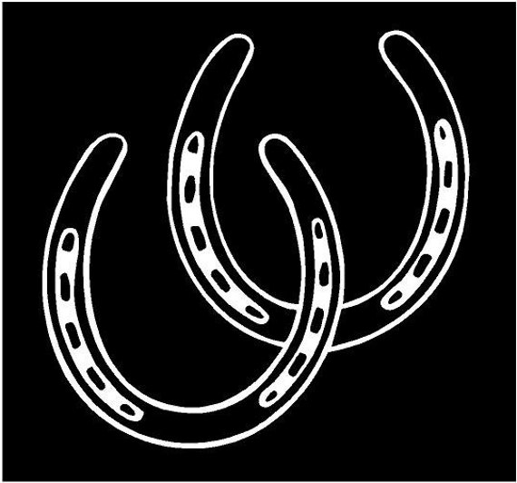 Laptop Car Horseshoe Horse Vinyl Decal Sticker for Wall Decor Windows