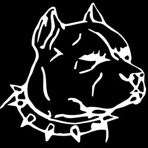 Pit Bull Face Vinyl Decal Fun Truck Country Bumper Sticker Auto Truck Laptop