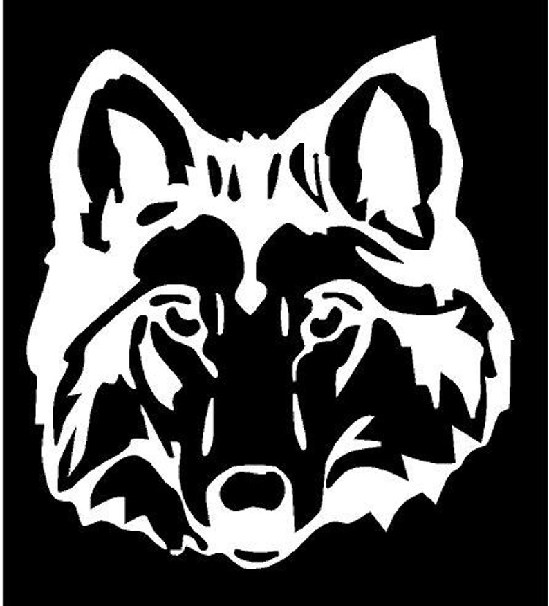 Vinyl Decal Wolf Face Truck Country Bumper Sticker Car Truck Etsy