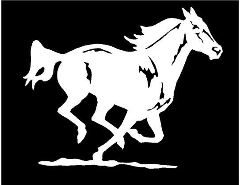 Vinyl Decal Horse Running Truck Country Bumper Sticker Car Etsy