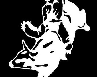 Bull Rider Decal | Etsy