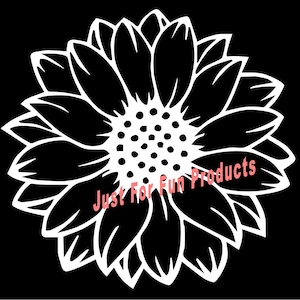 Sunflower flower happy sunshine fun Vinyl Decal truck country bumper sticker car truck laptop