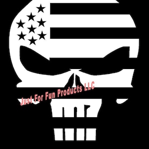 Vinyl Decal Flag Punisher Skull truck country bumper sticker car truck laptop