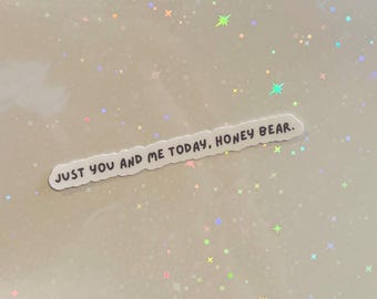 Onyx storm-inspired honey bear sticker (0.75" x 3.5" Waterproof, UV resistant scratchproof vinyl sticker)