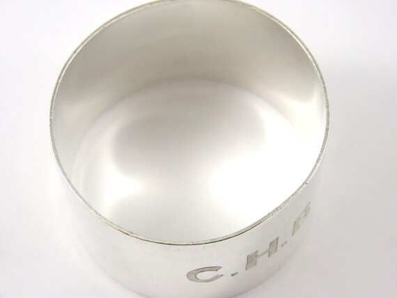 Sterling 1 Inch Wide Napkin Ring With English Hal… - image 4
