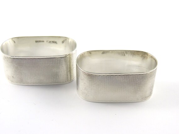 Two Sterling Silver Napkin Rings With English Hal… - image 6
