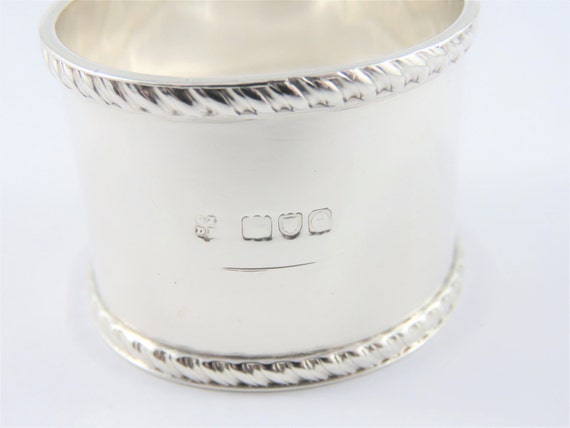 Sterling Silver Napkin Ring With English Hallmarks - image 2