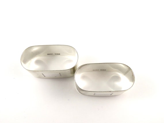 Two Sterling Silver Napkin Rings With English Hal… - image 3