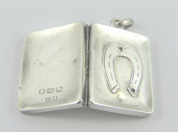 Sterling Horseshoe Locket With English Hallmarks - image 3