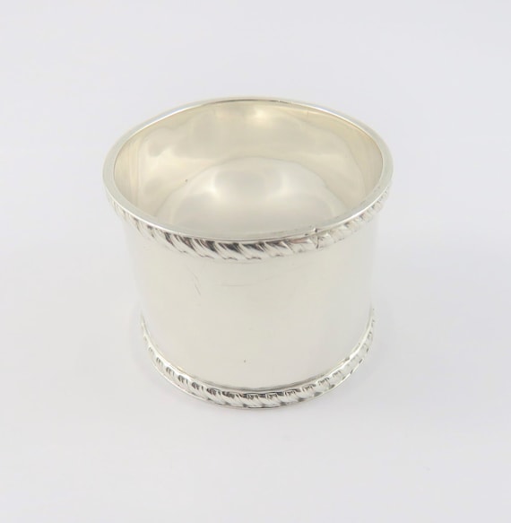 Sterling Silver Napkin Ring With English Hallmarks - image 1