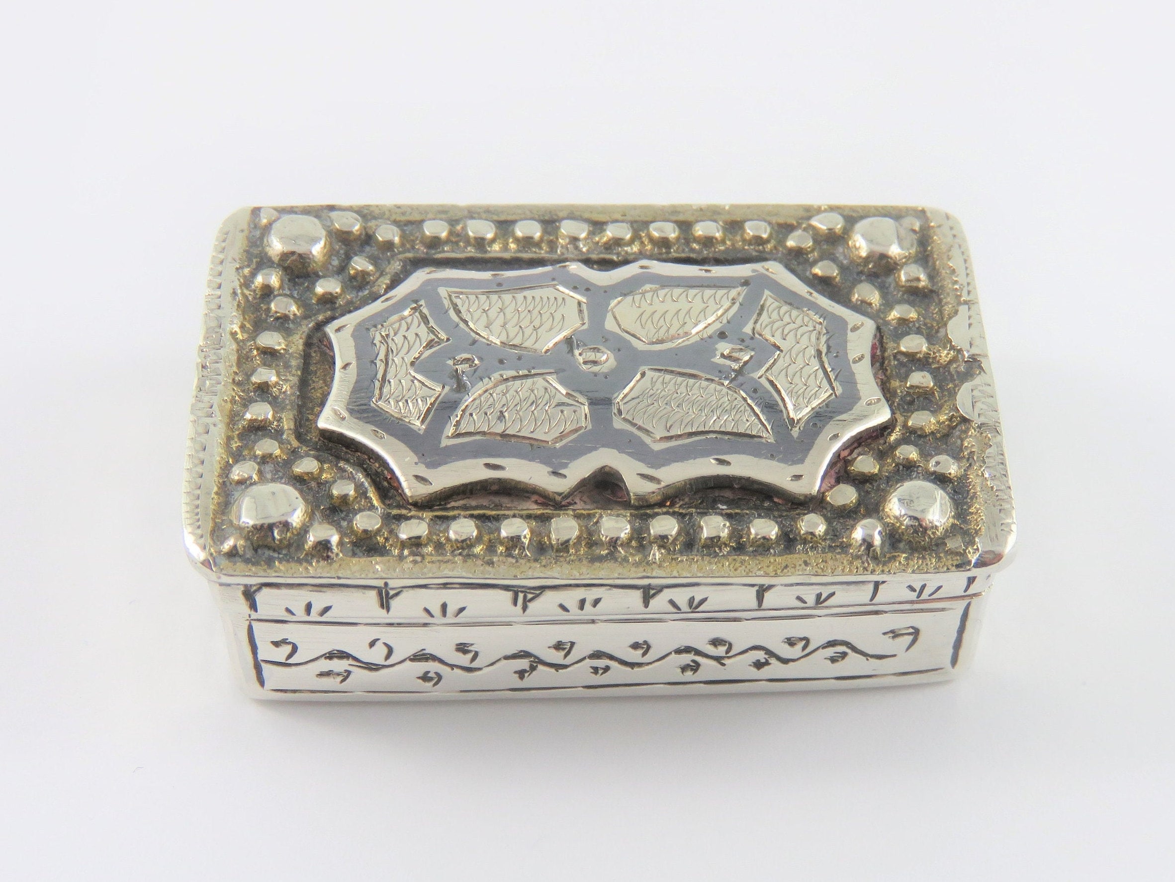 Rectangle Silver Removable Lid Scroll Box