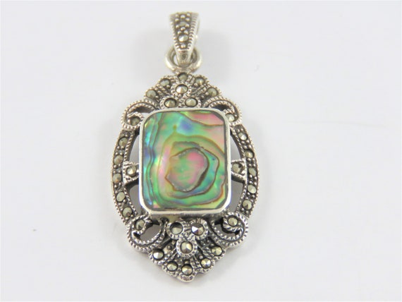 Sterling Silver Mother of Pearl And Marcasite Pen