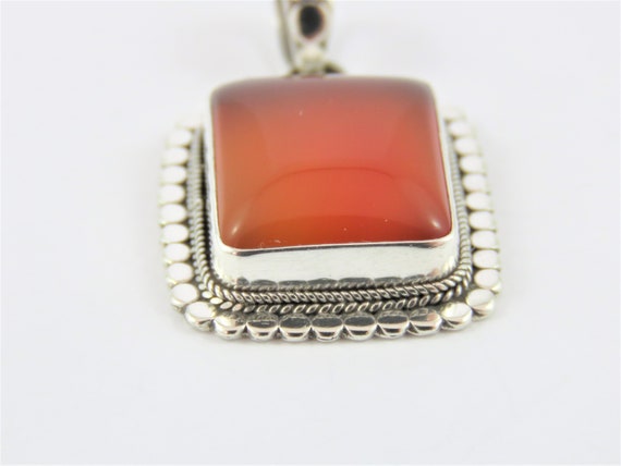 Sterling Silver Rectangular Honey Colored Bezel S… - image 4