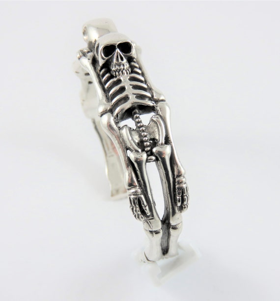 Sterling Silver Skeleton Cuff Bracelet