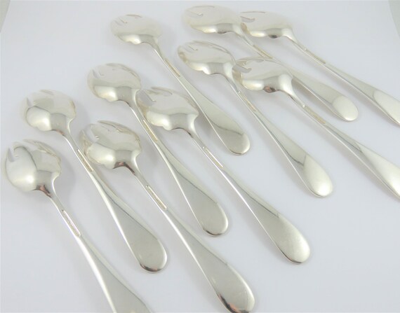 Ten Sterling Silver Stieff Ice Cream Spoons In th… - image 2