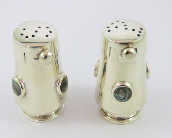 Mexican Sterling Silver Salt And Pepper Shaker Set