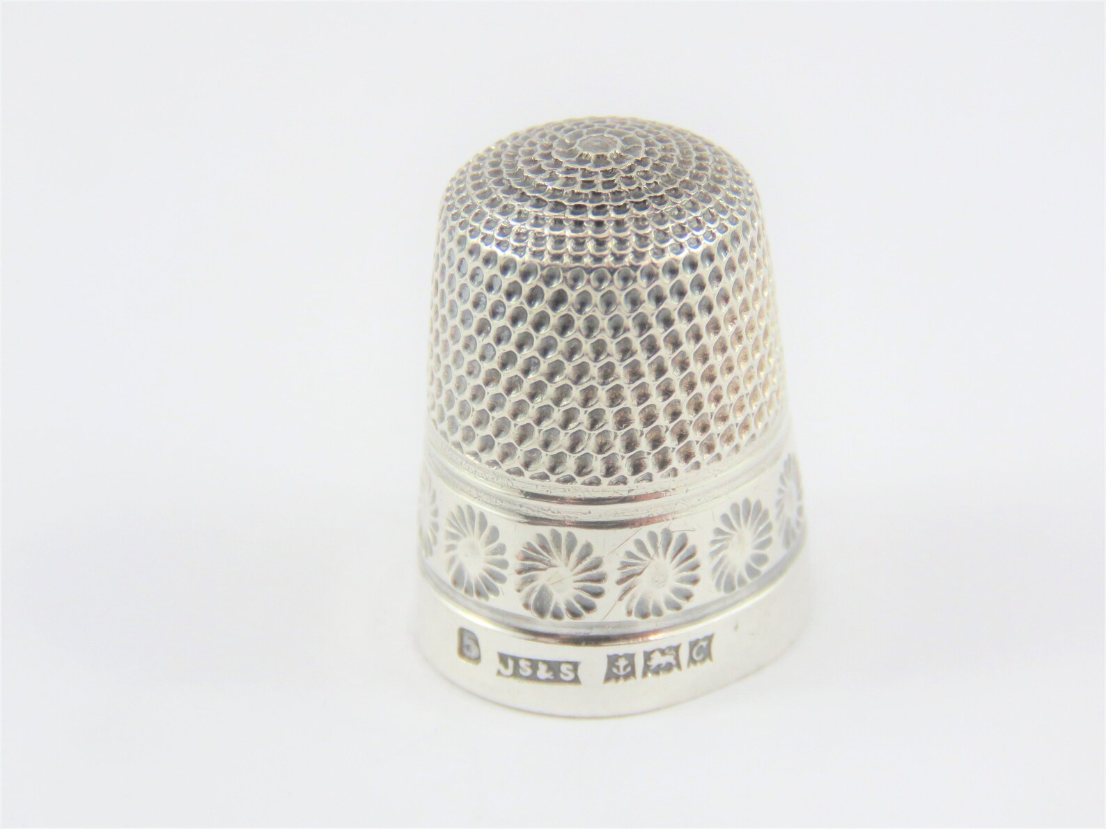 Sterling Silver Thimble With English Hallmarks Size 5 Etsy