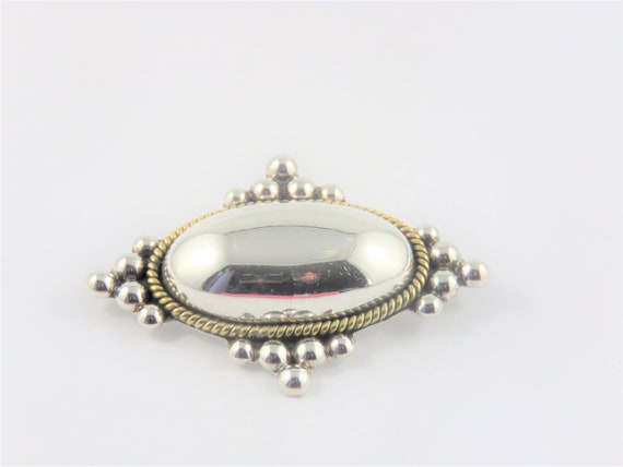 Sterling Silver Two Tone  Brooch/ Pendant - image 4