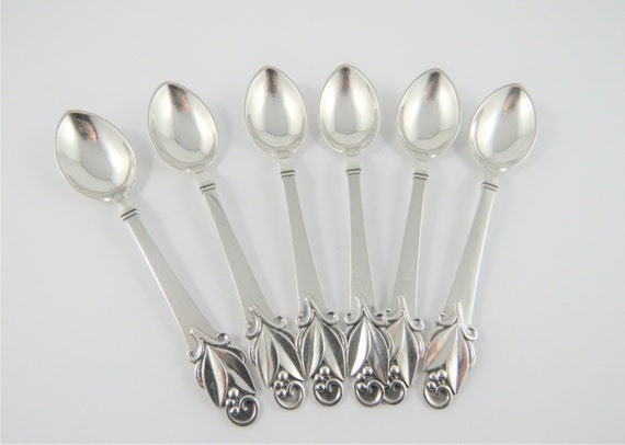 Six Carl Cohr Sterling Silver Demi Tasse Spoons - image 5